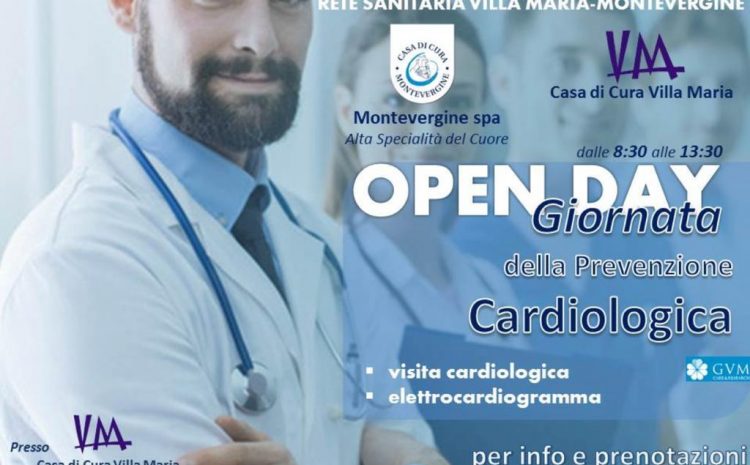  Prevenzione cardiologica: OPEN DAY, 6 novembre 2021, presso Villa Maria a Baiano (AV)